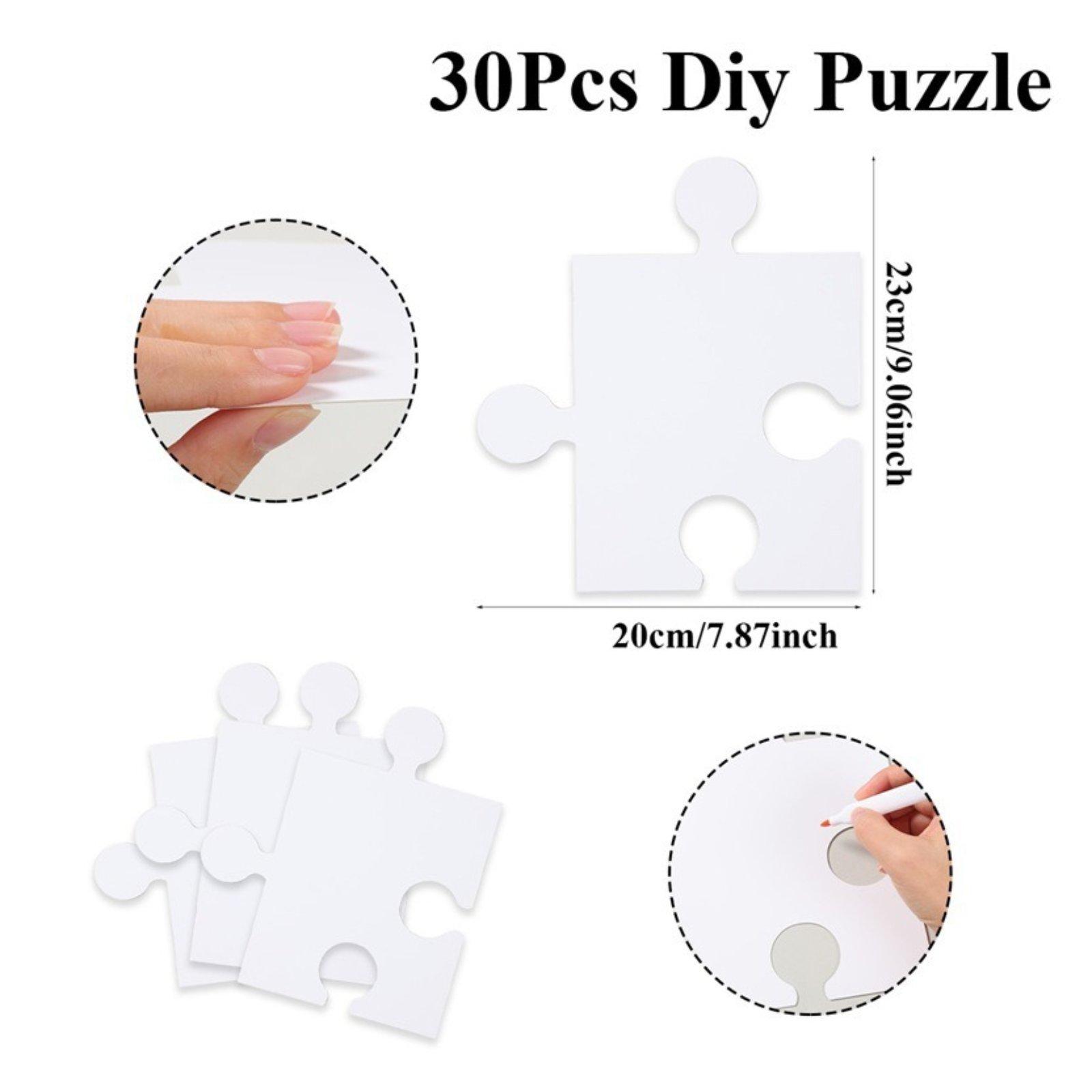 30x Puzzle Pieces Coloring Dra - Puzzle Blank White 리뷰 및 가격