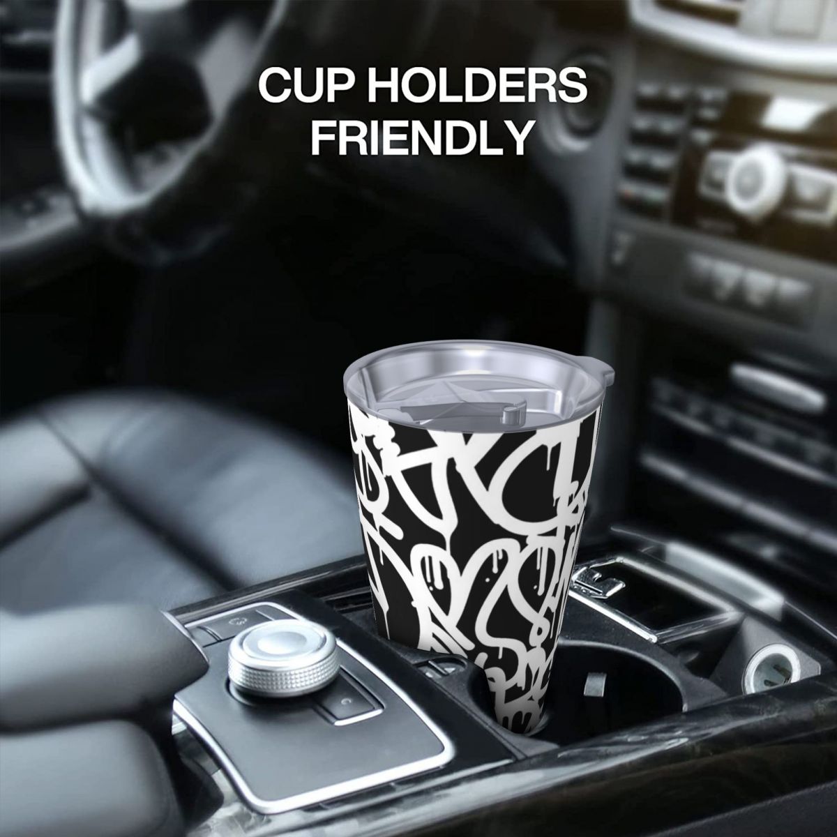 Black And White Graffiti Stain - Tumbler 20Oz White 리뷰 및 가격