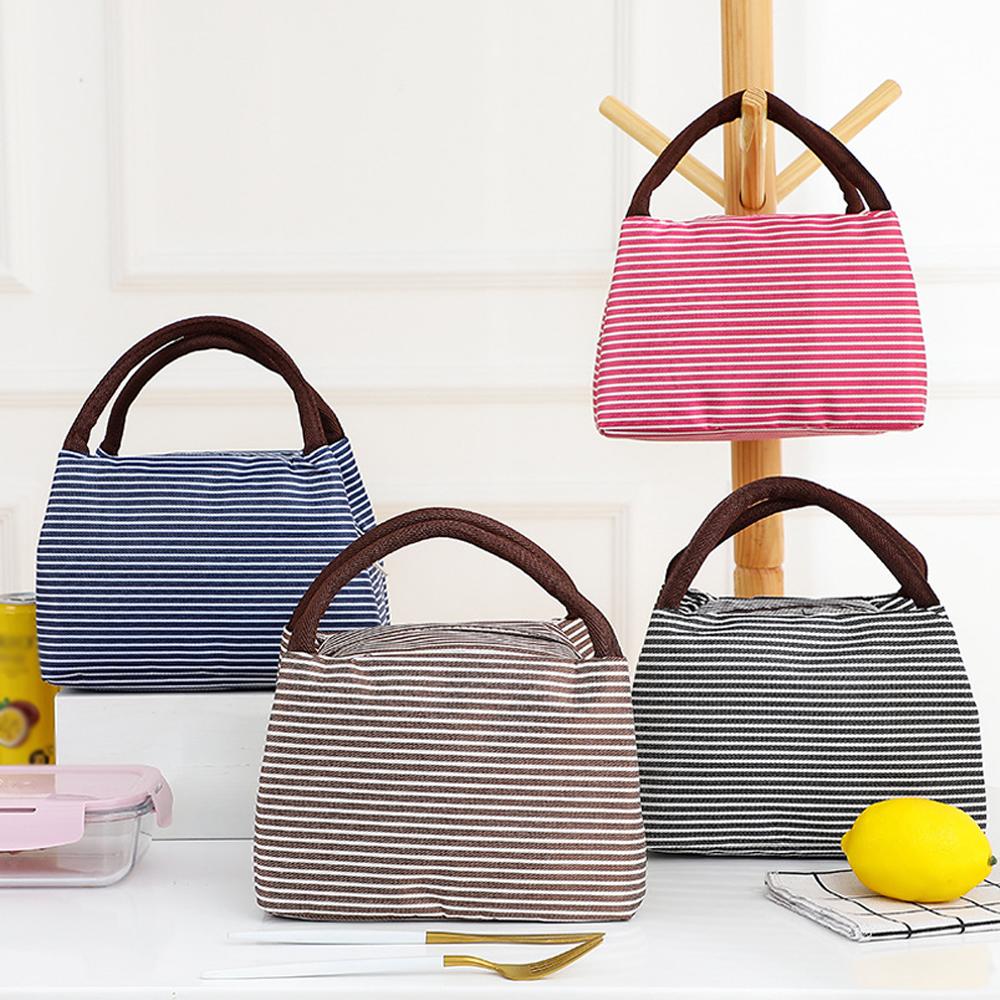 Striped Insulated Lunch Bag Po - Tote Bag Sublimation 리뷰 및 가격