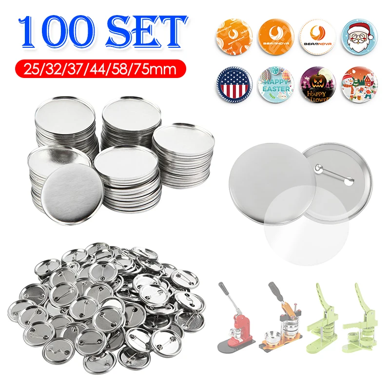 100Set Blank Badge Pin Button  - Button Badge Blank 리뷰 및 가격
