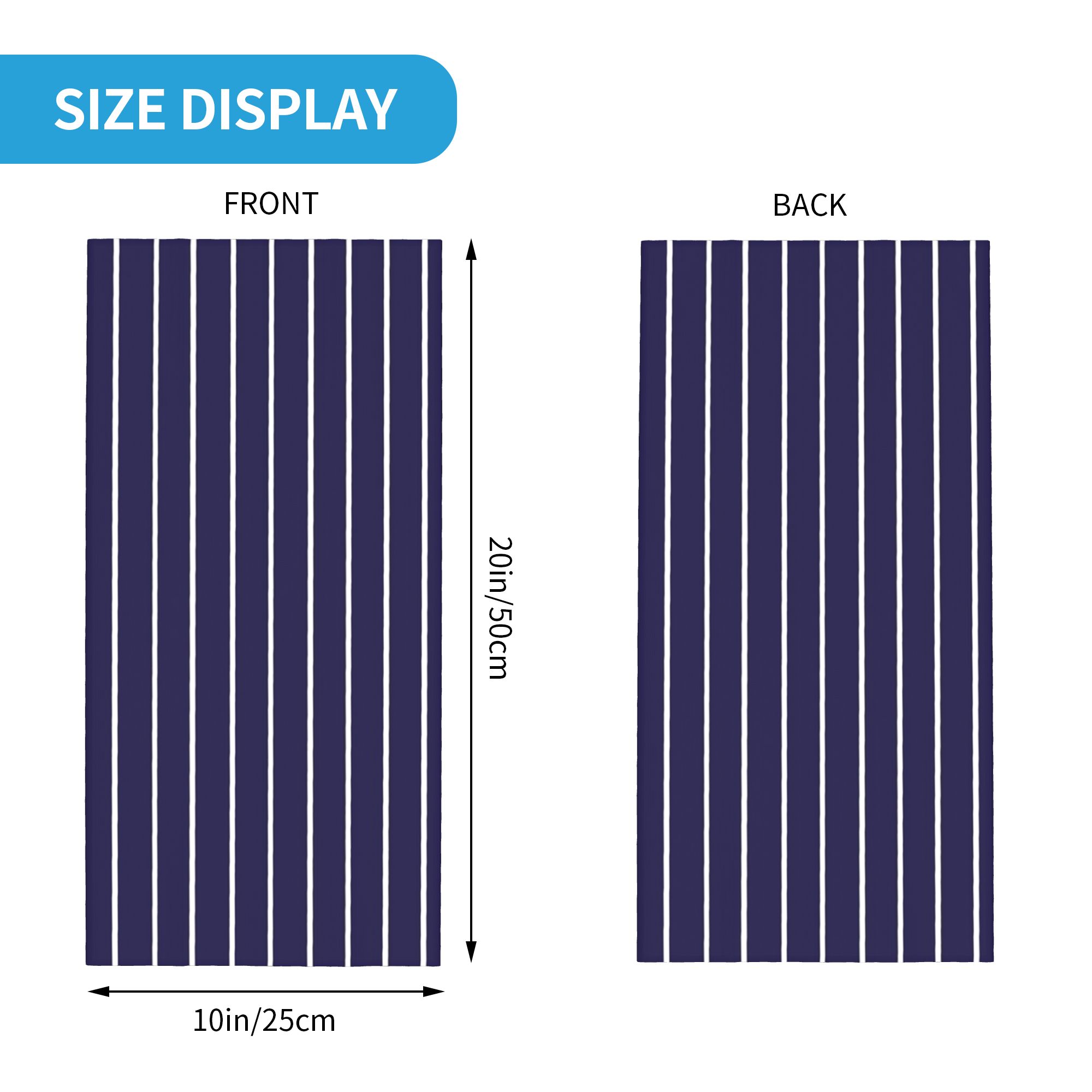 Navy Blue and White stripes Pi - Bandana Blank White 리뷰 및 가격