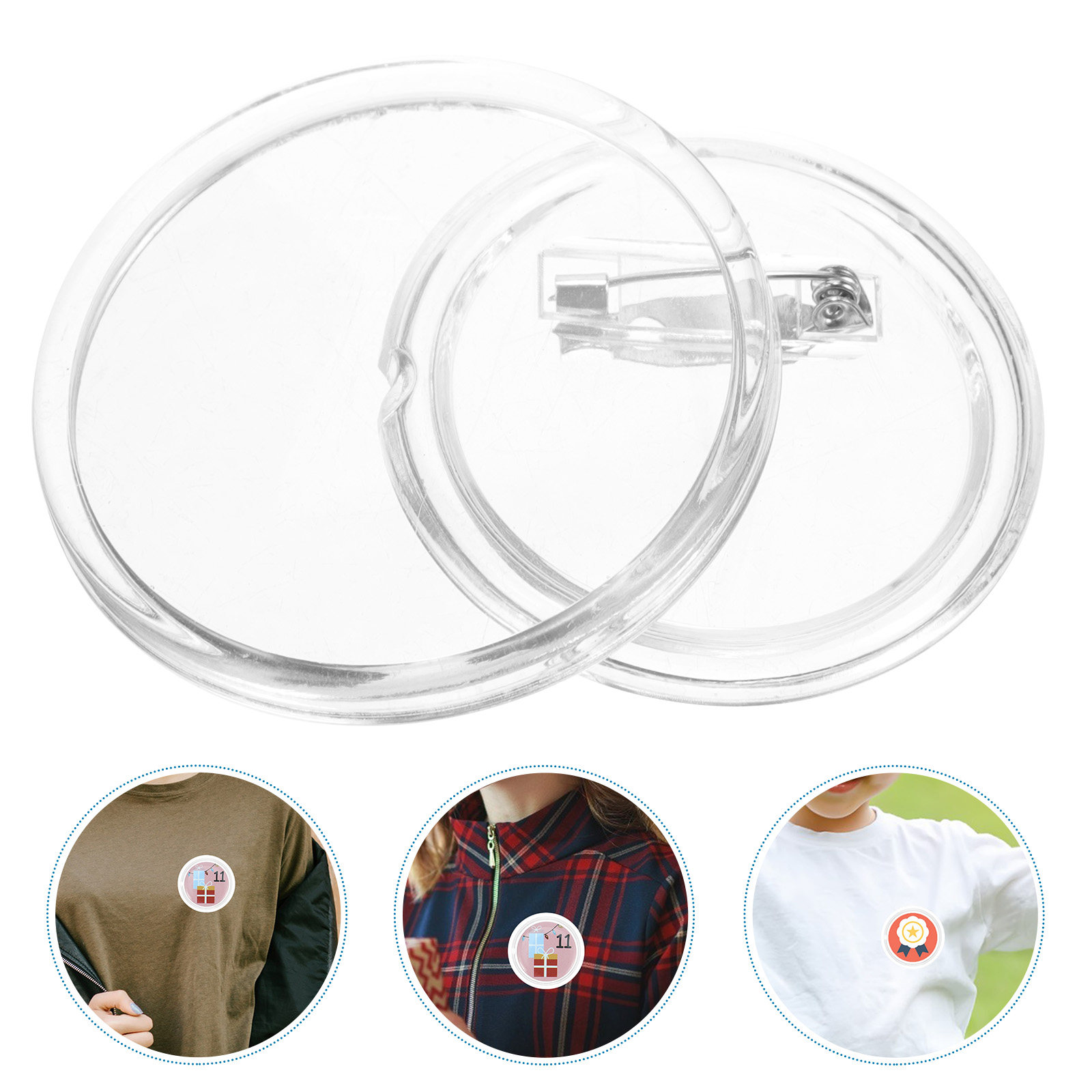 10Pcs Acrylic Photo Buttons Bl - Button Badge Blank 리뷰 및 가격