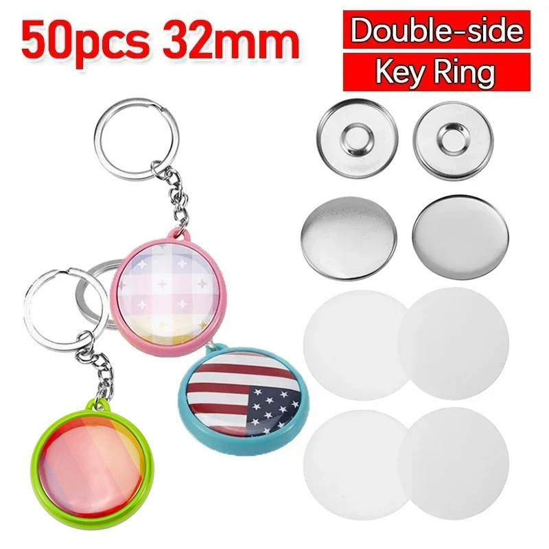 50pcs/Set 25mm 32mm 37mm Doubl - Button Badge Blank 리뷰 및 가격