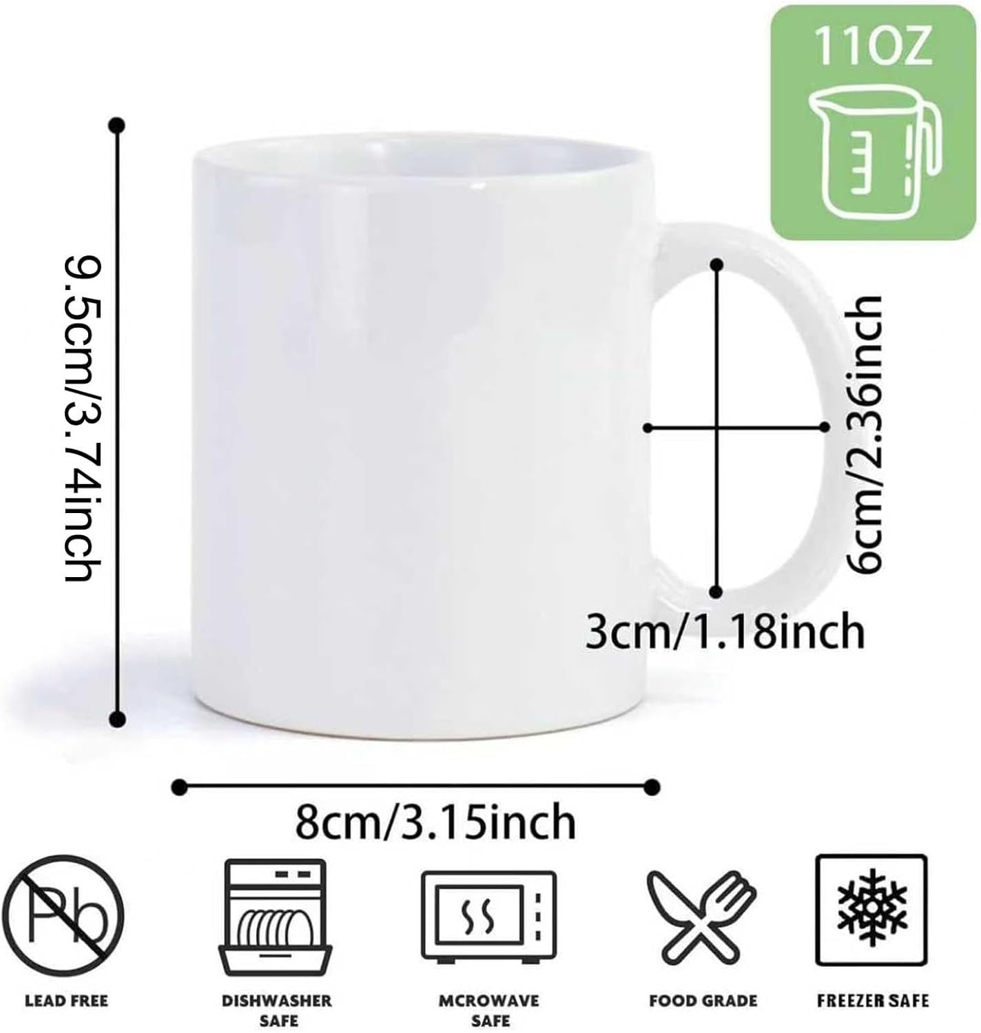 36pcs Sublimation Mugs 11oz Wh - Sublimation Mug White 리뷰 및 가격