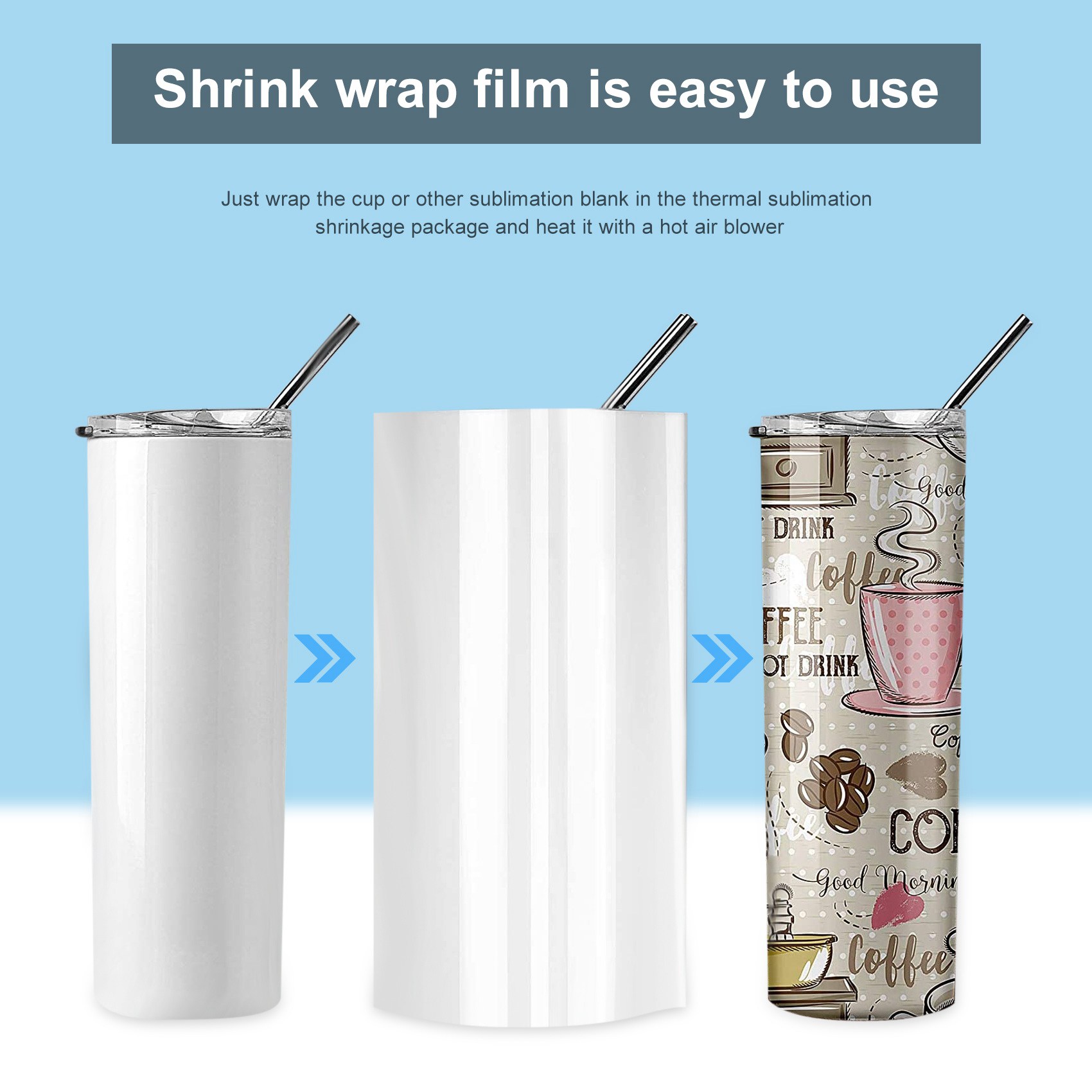 ABHI-30Pcs Sublimation Shrink  - Sublimation Mug White 리뷰 및 가격