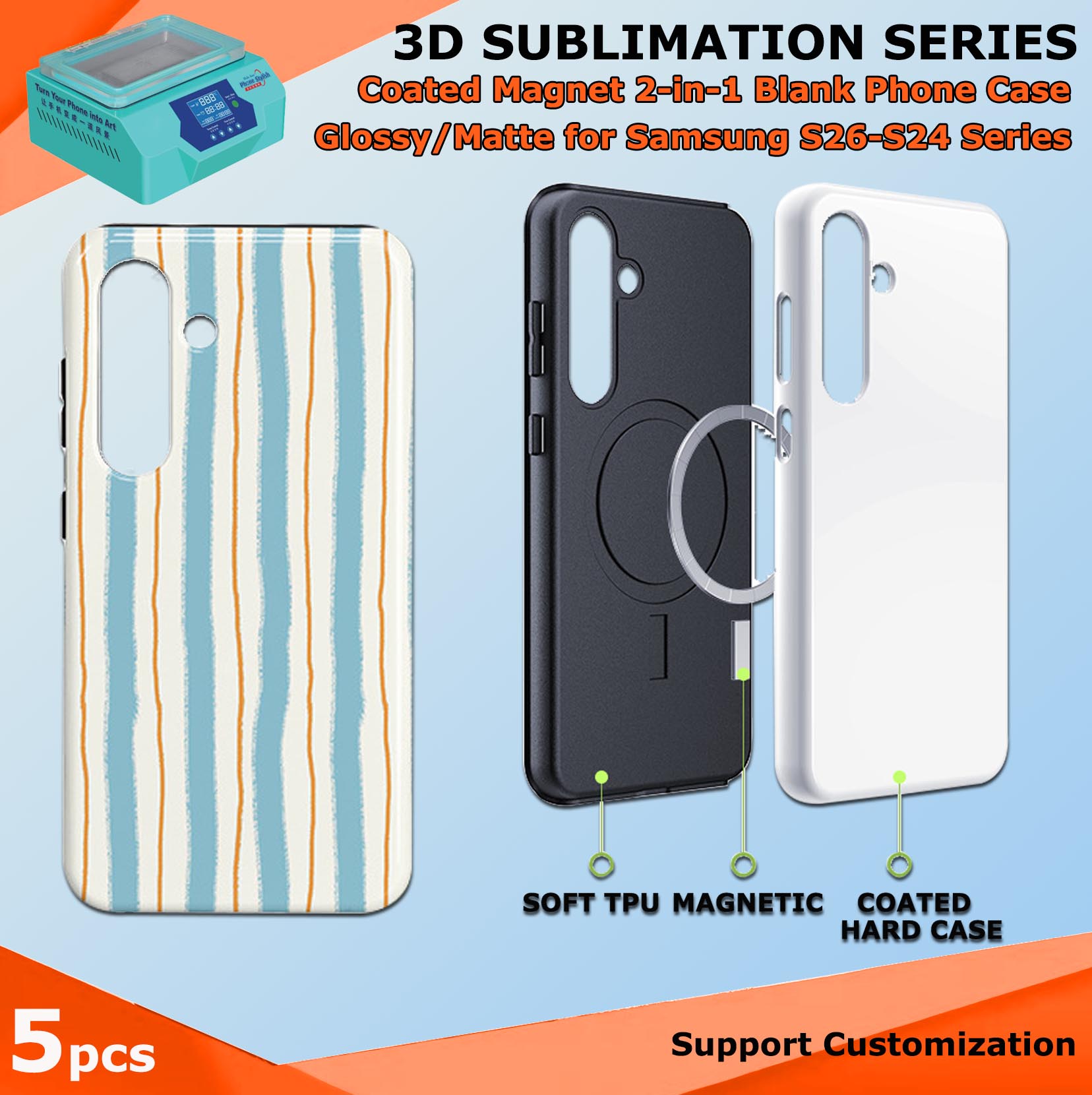 Fonlyu 5pc Coated Magnet 2 In  - Phone Case Blank Print 리뷰 및 가격